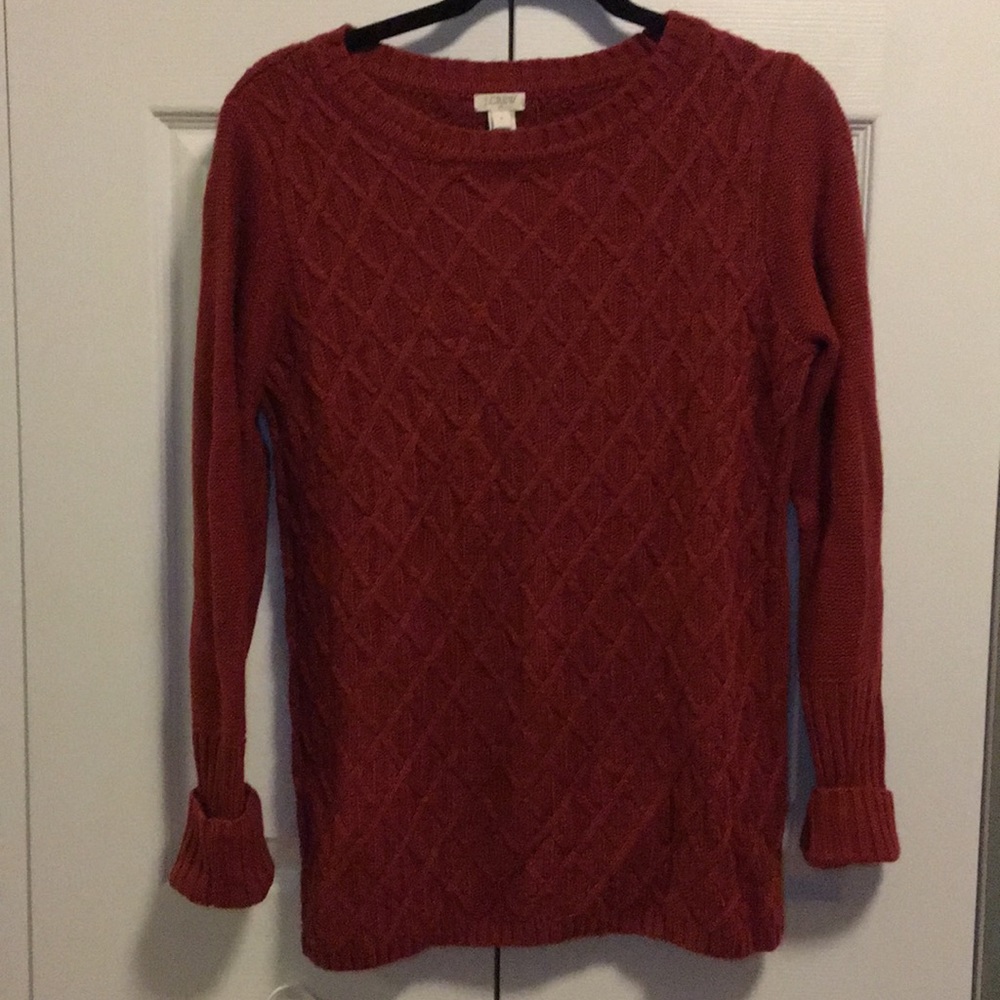 NWT! J Crew Factory Burnt Orange Knit Sweater